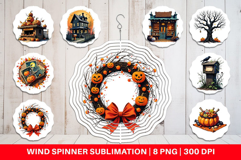 Wind Spinner Vintage Halloween Sublimation artnoy 