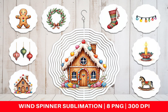 Wind Spinner Vintage Nordic Holiday Sublimation artnoy 