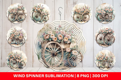 Wind Spinner Wagon Wheels Sublimation artnoy 
