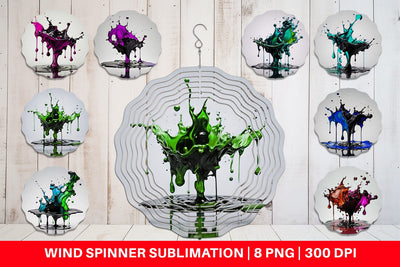 Wind Spinner Water Ink Drop Sublimation artnoy 