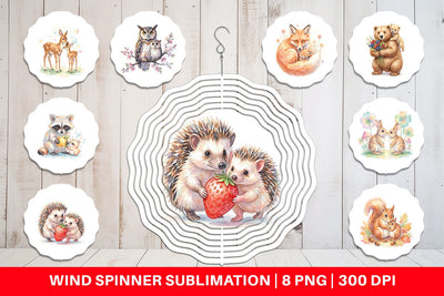 Wind Spinner Watercolor Magical Forest Motherhood Sublimation artnoy 