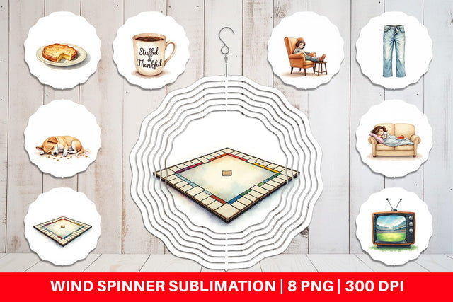 Wind Spinner Watercolor Post Feast Coma Sublimation artnoy 