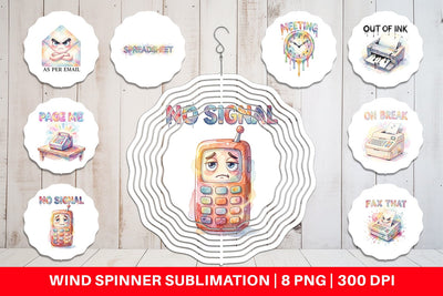 Wind Spinner Watercolor Sarcastic 90s Office Quotes Sublimation artnoy 