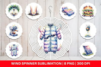 Wind Spinner Watercolor Sarcastic Glamping Fails Sublimation artnoy 