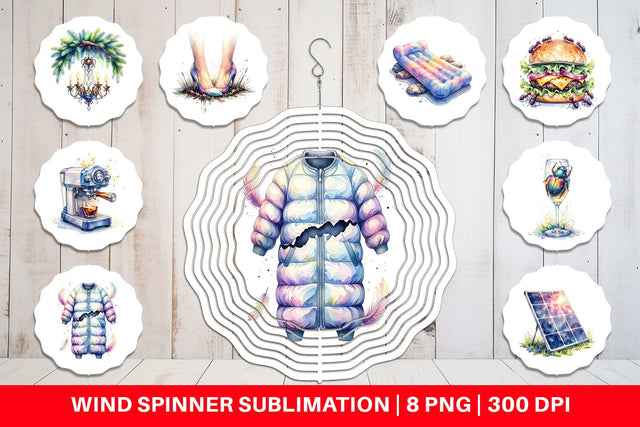 Wind Spinner Watercolor Sarcastic Glamping Fails Sublimation artnoy 