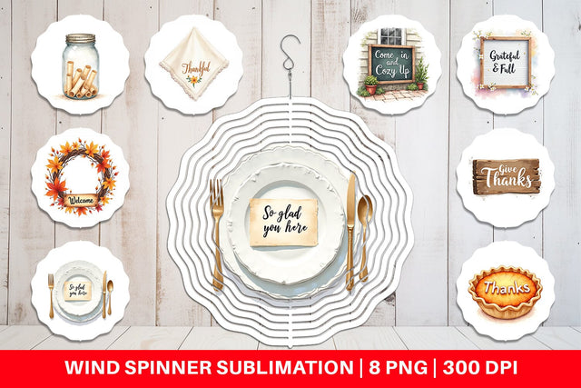 Wind Spinner Watercolor Signs of Thanks Sublimation artnoy 