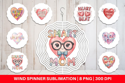 Wind Spinner Watercolor Wonky Imperfect Heart Art Quotes Sublimation artnoy 