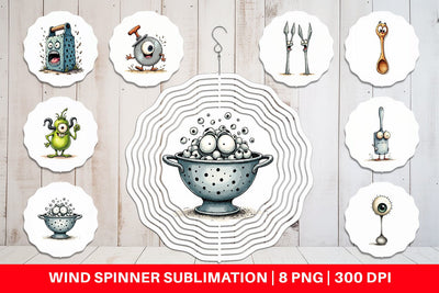 Wind Spinner Weary Utensils Sublimation artnoy 