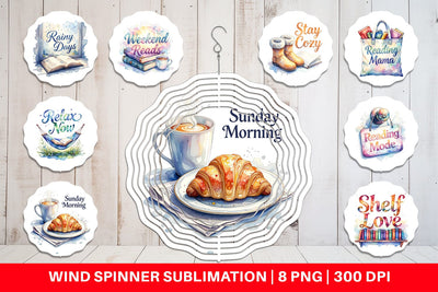 Wind Spinner Weekend Reading Quotes Sublimation artnoy 