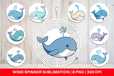 Wind Spinner Whale Spout Sublimation artnoy 