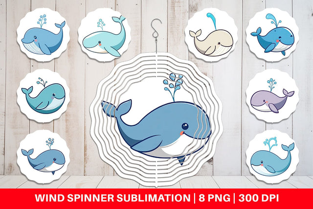 Wind Spinner Whale Spout Sublimation artnoy 