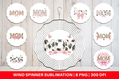 Wind Spinner Whimsical Boho MOM Butterfly Sublimation artnoy 