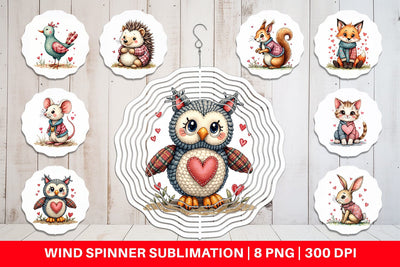 Wind Spinner Whimsical Patchwork Pets Sublimation artnoy 