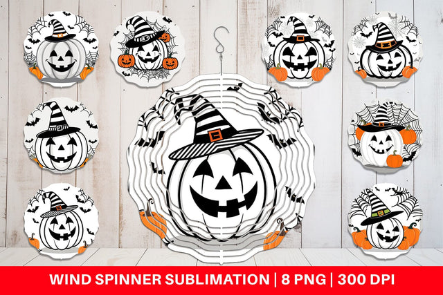 Wind Spinner White Pumpkin Sublimation artnoy 
