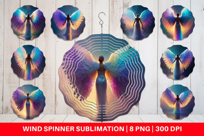 Wind Spinner Winged Angel Sublimation artnoy 