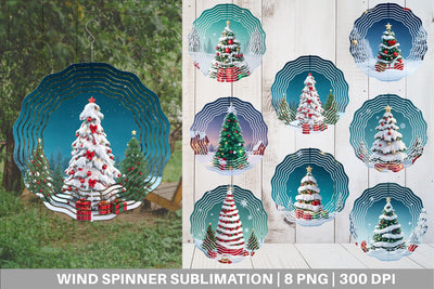 Wind Spinner Winter Christmas Sublimation artnoy 