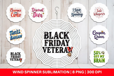 Wind Spinner Witty Bargain Hunter Sublimation artnoy 