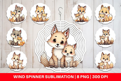 Wind Spinner Wolf Mother's Day Sublimation artnoy 