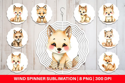 Wind Spinner Wolf Wildlife Sublimation artnoy 