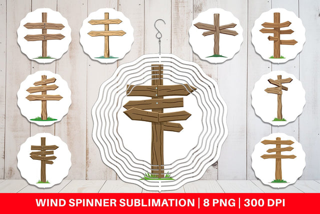 Wind Spinner Wooden Sign Sublimation artnoy 