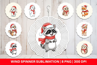 Wind Spinner Woodland Animals Sublimation artnoy 