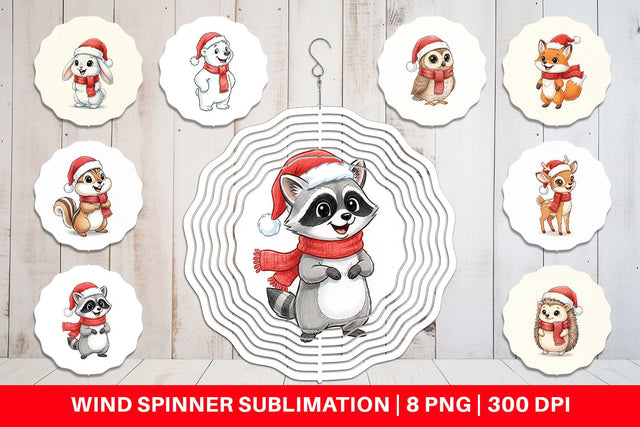 Wind Spinner Woodland Animals Sublimation artnoy 