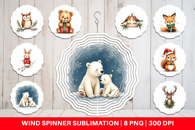 Wind Spinner Woodland Whimsy Sublimation artnoy 