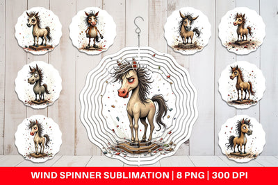 Wind Spinner Wrecked Nutcracker Horse Sublimation artnoy 