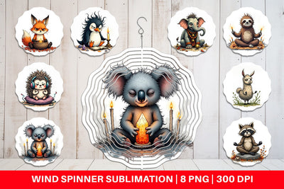 Wind Spinner Zen Fail Critters Sublimation artnoy 