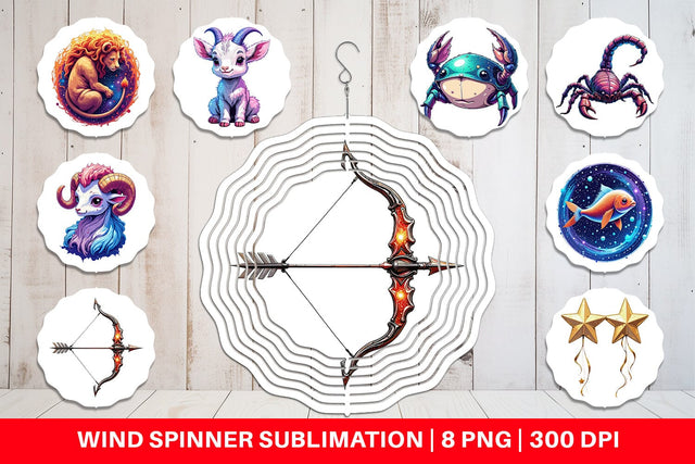 Wind Spinner Zodiac Babies Sublimation artnoy 