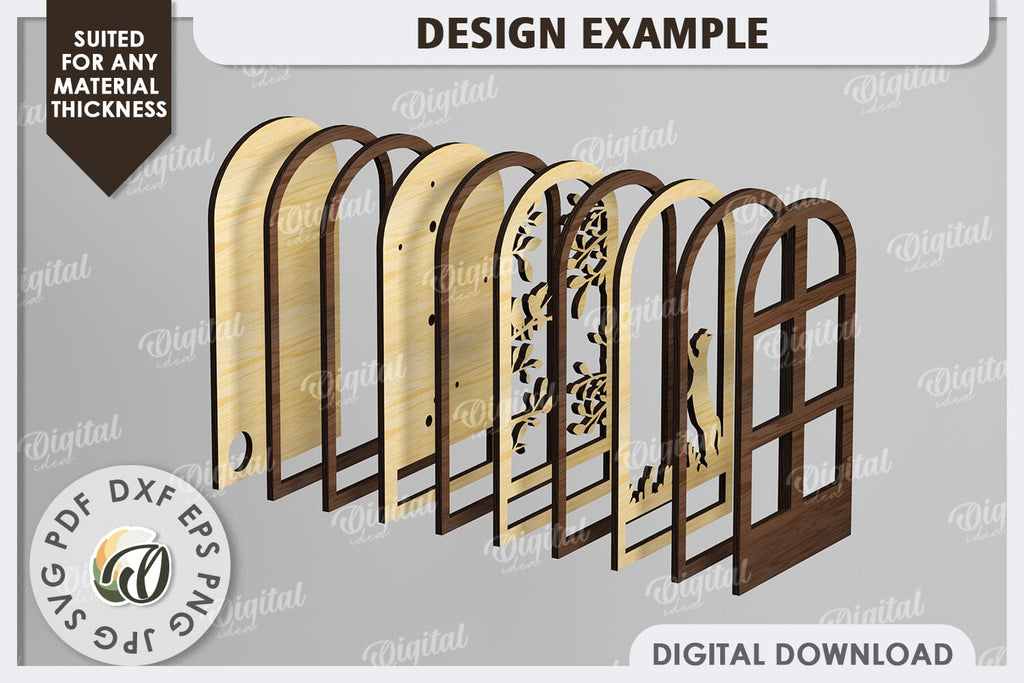 Window Led Nightlight Laser Cut Design. Window Light Box SVG - So Fontsy