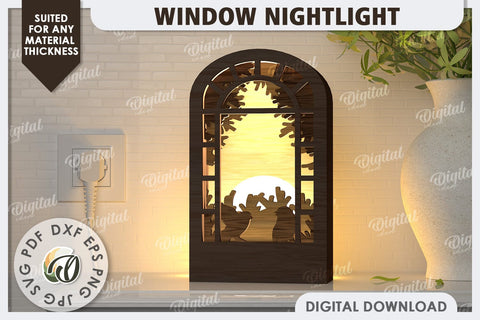 Window Led Nightlights Laser Cut Bundle. Light Boxes SVG SVG Evgenyia Guschina 