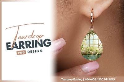 Window with Flowering Vines and Blossoms Overlooking a Sunny Garden Sublimation Regulrcrative 