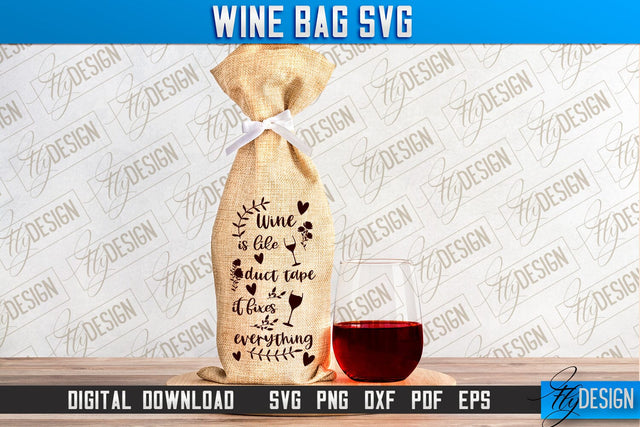 Wine Bag SVG Design | Alcohol SVG Quotes | Party SVG Quotes SVG Fly Design 