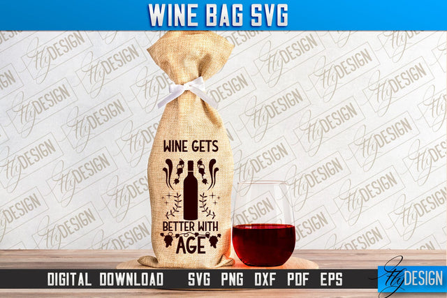 Wine Bag SVG Design | Alcohol SVG Quotes | Party SVG Quotes SVG Fly Design 