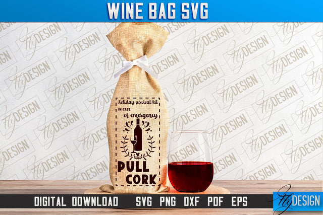Wine Bag SVG Design | Alcohol SVG Quotes | Party SVG Quotes SVG Fly Design 