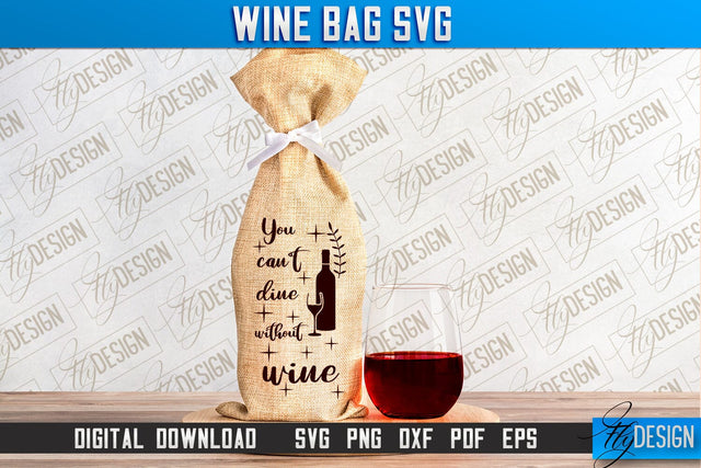 Wine Bag SVG Design | Alcohol SVG Quotes | Party SVG Quotes SVG Fly Design 