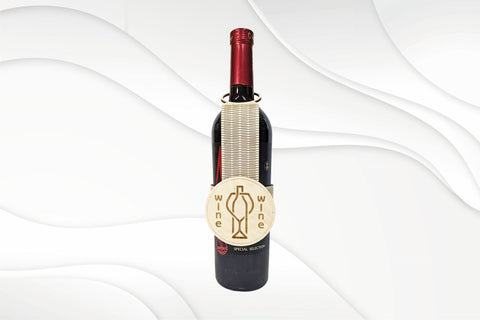 Wine bottle decor, cut model for laser machines. Laser cutting design, svg dxf files. SVG VectorBY 