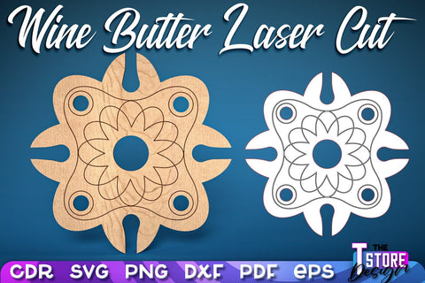 Wine Butler Design | Laser Cut Design | CNC File SVG The T Store Design 
