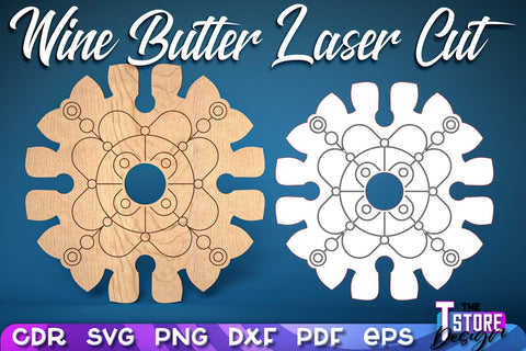 Wine Butler Design | Laser Cut Design | CNC File SVG The T Store Design 