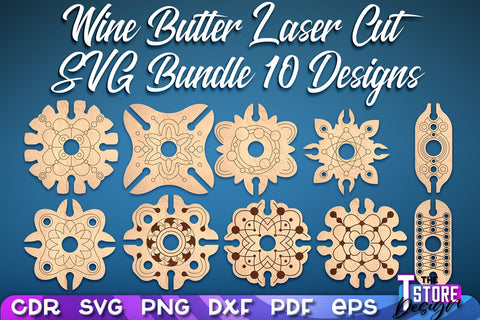 Wine Butler Design | Laser Cut Design | CNC File SVG The T Store Design 
