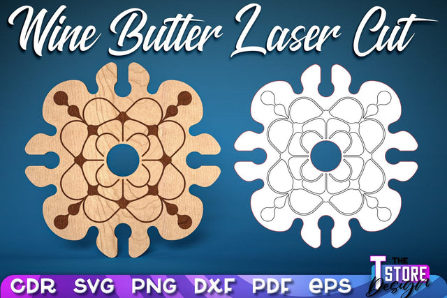 Wine Butler Design | Laser Cut Design | CNC File SVG The T Store Design 