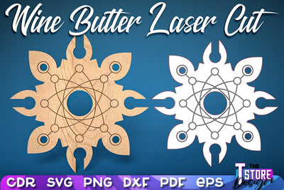 Wine Butler Design | Laser Cut Design | CNC File SVG The T Store Design 