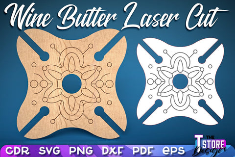 Wine Butler Design | Laser Cut Design | CNC File SVG The T Store Design 