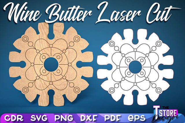 Wine Butler Design | Laser Cut Design | CNC File SVG The T Store Design 