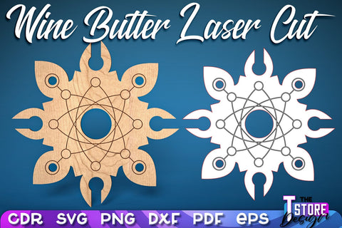 Wine Butler Design | Laser Cut Design | CNC File SVG The T Store Design 