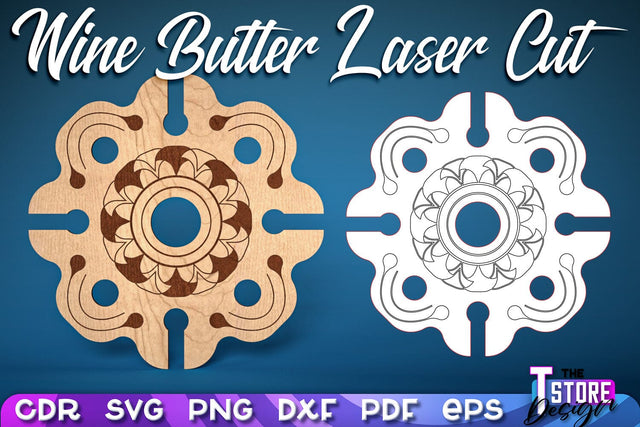 Wine Butler Design | Laser Cut Design | CNC File SVG The T Store Design 
