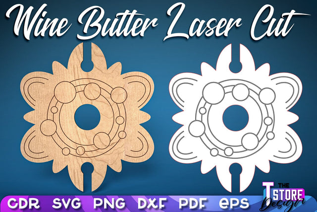 Wine Butler Design | Laser Cut Design | CNC File SVG The T Store Design 