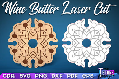 Wine Butler Design | Laser Cut Design | CNC File SVG The T Store Design 