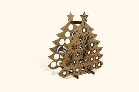 Wine Christmas Advent Calendar Template, Laser Cut Files SVG LaserCutano 